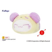 Peluche Nemuneko Cat: panda púrpura pastel - FuRyu (33 cm)
