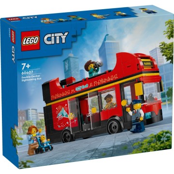 LEGO-60407 Autobús Turístico Rojo de Dos Plantas
