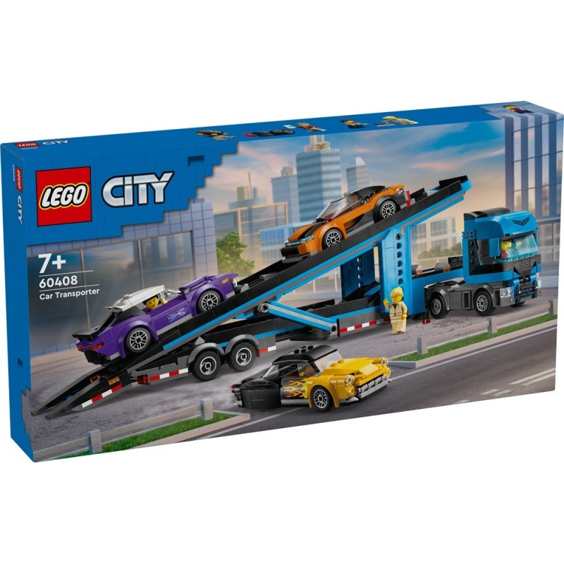 LEGO-60408 Camión de Transporte con Deportivos
