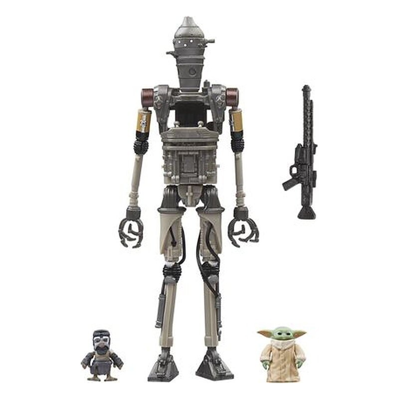 Figura The Vintage Collection IG-12, Grogu y Anzellan set 3 figuras - Star Wars: The Mandalorian (9,5 y 2,5 cm)