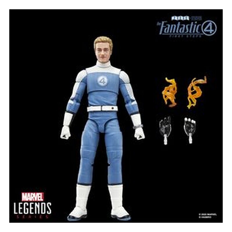 Figura Marvel Legends Series Johnny Storm - Los 4 Fantásticos: Primeros pasos (15 cm)