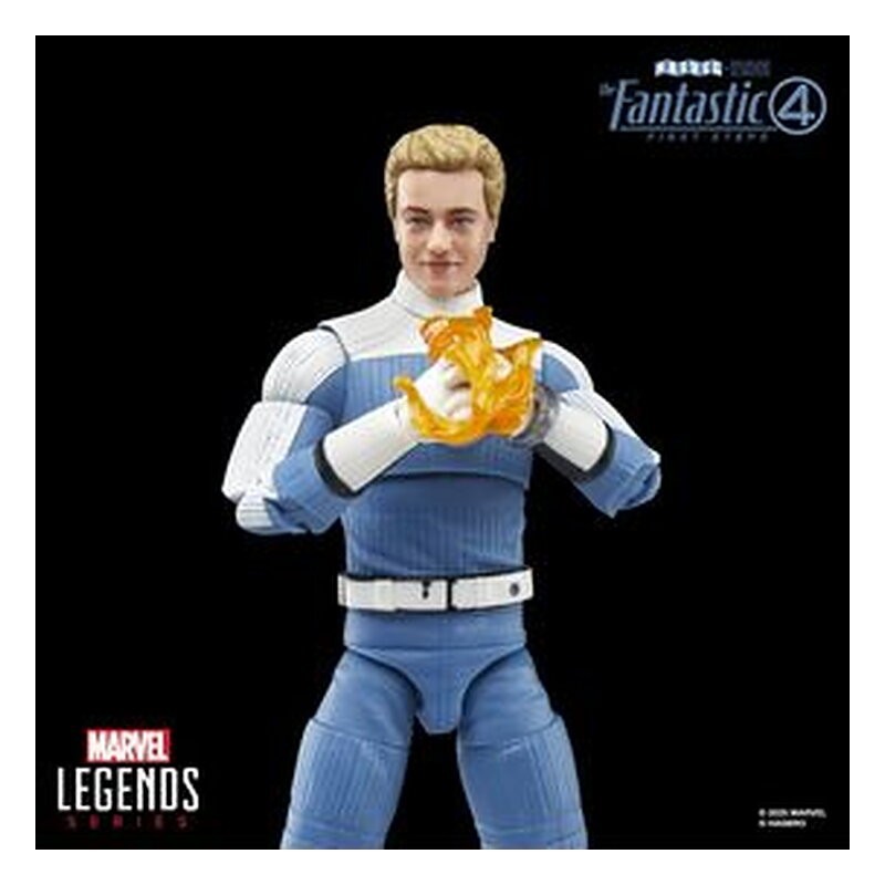 Figura Marvel Legends Series Johnny Storm - Los 4 Fantásticos: Primeros pasos (15 cm)