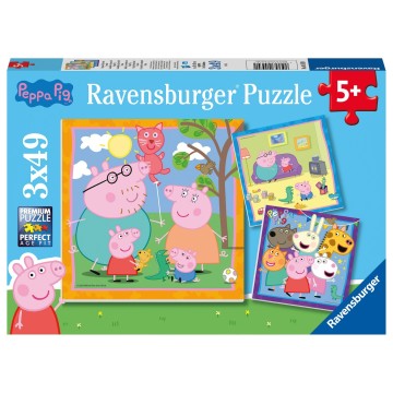 Puzzle 3x49 pz: Peppa Pig
