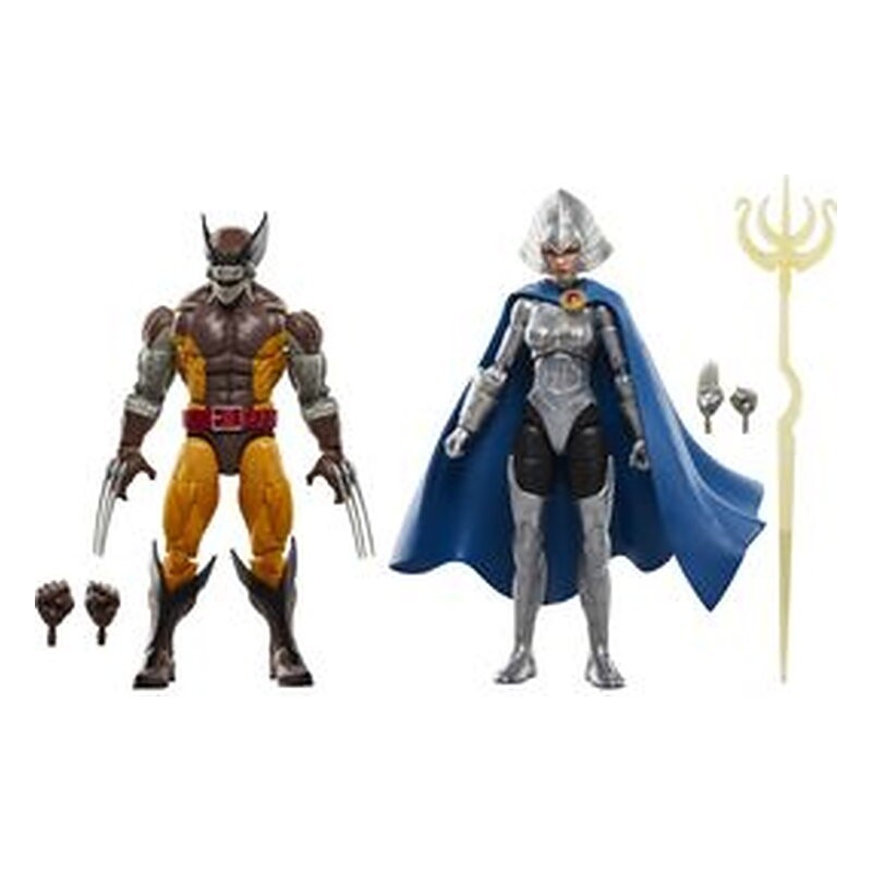 Figura Marvel Legends Series Wolverine Brood Version y Lilandra Neramani Pack 2 - X-Men (15 cm)