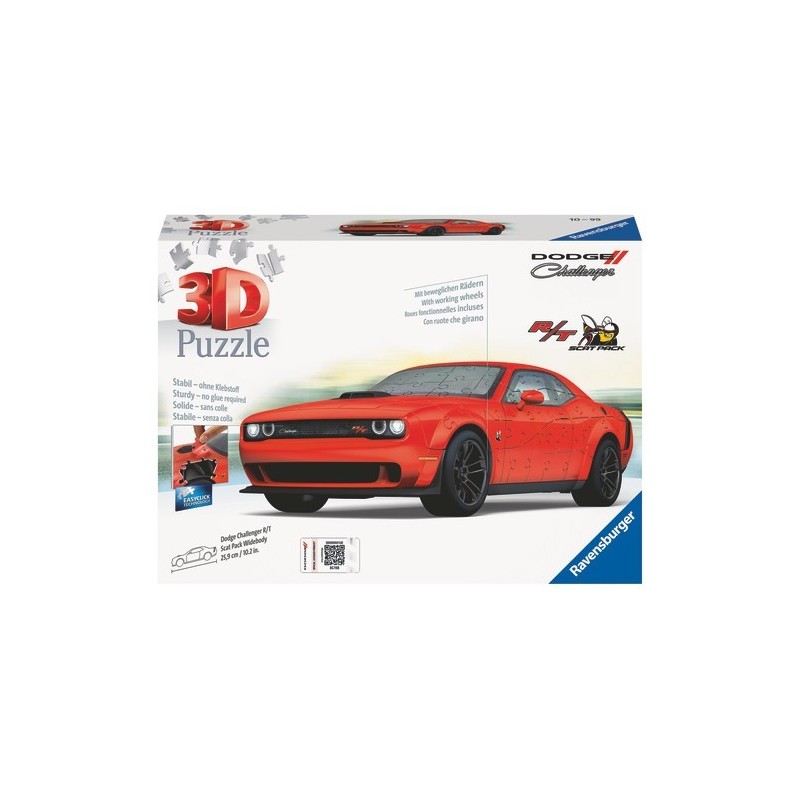 Puzzle 3D - Dodge Challenger Scat Pack Red