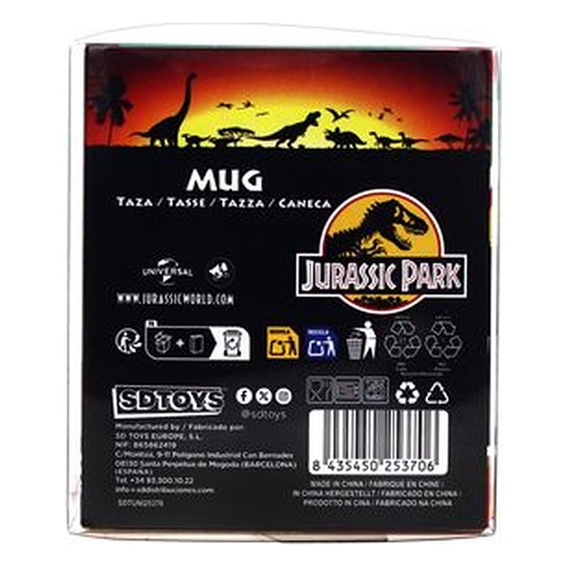 Taza Jurassic Park: Logo de cerámica - SD Toys