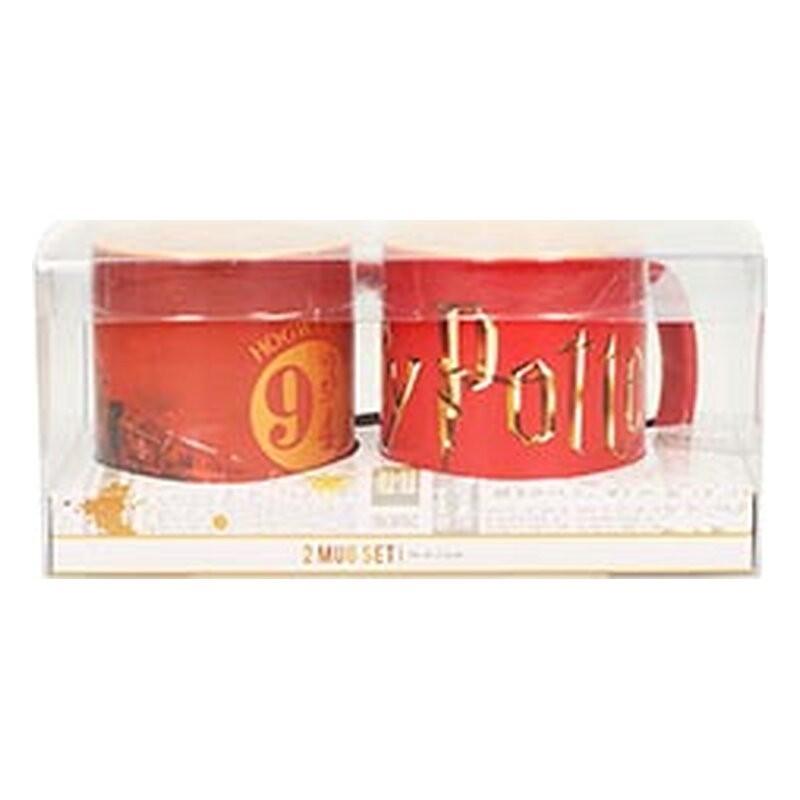 Set de 2 tazas Harry Potter: logo de Hogwarts - SD Toys