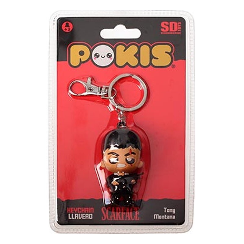 Llavero Scarface: Tony Montana Pokis cabezón de goma - SD Toys