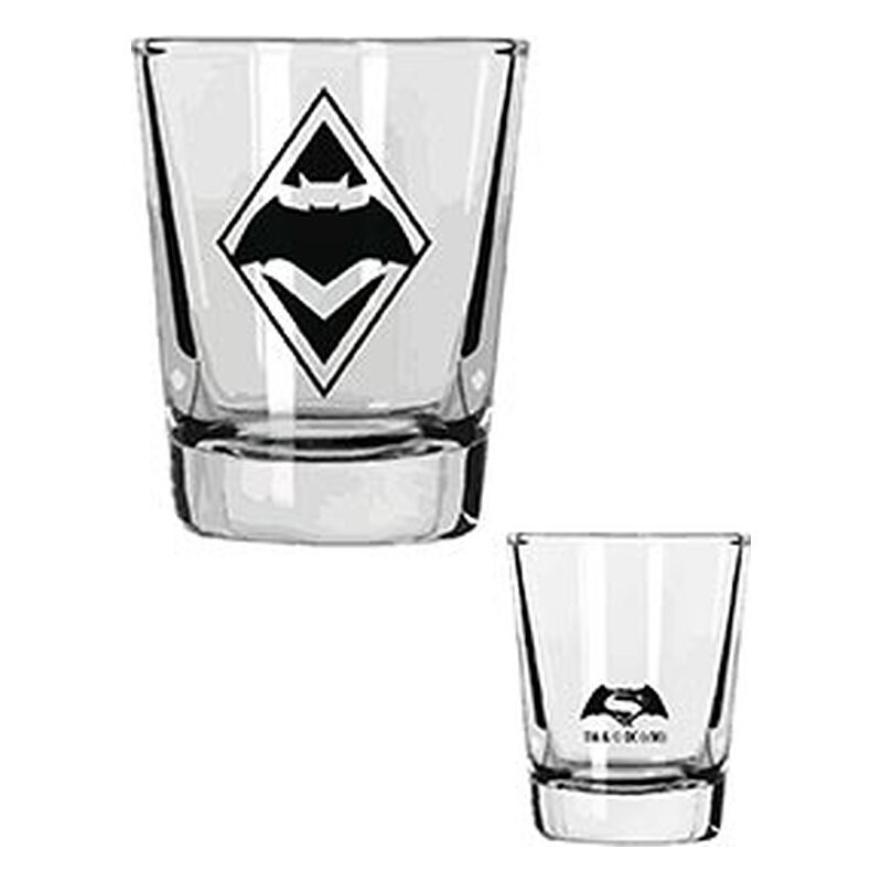 Set de 4 mini vasos Batman v Superman: logos - SD Toys