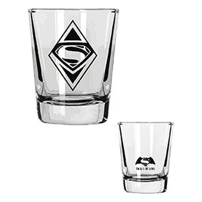 Set de 4 mini vasos Batman v Superman: logos - SD Toys