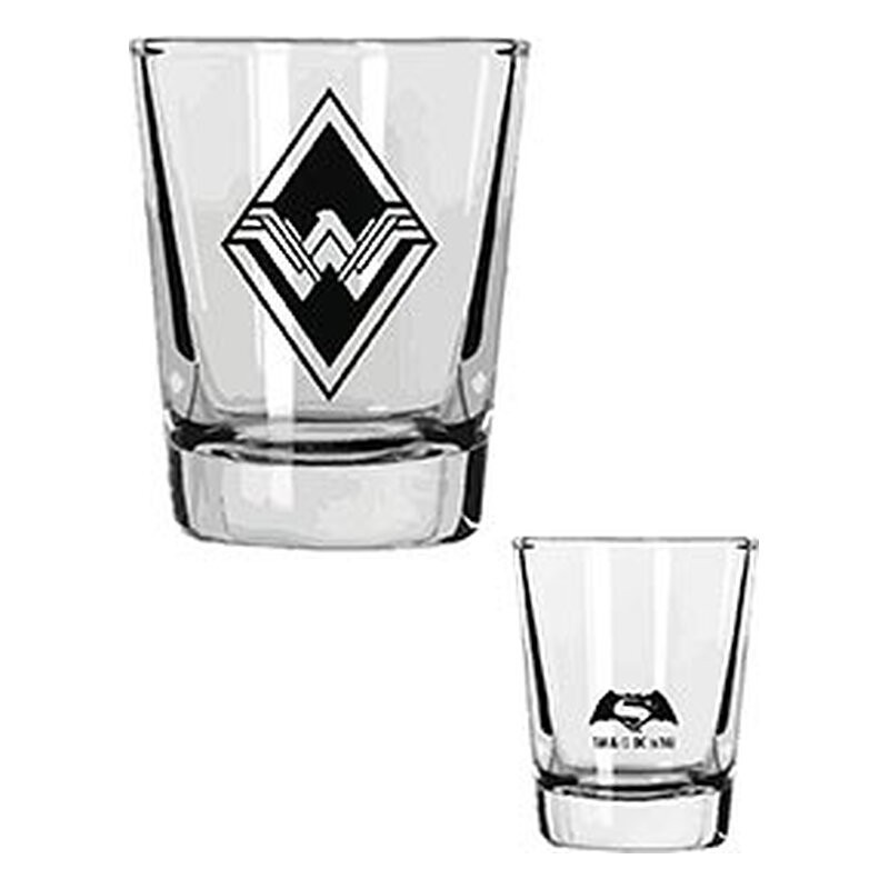 Set de 4 mini vasos Batman v Superman: logos - SD Toys