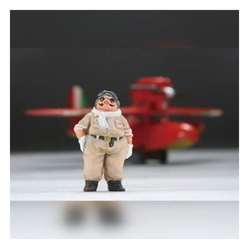 Set de construcción Savoia S.21F Versión 2 con figura de Porco Rosso - Studio Ghibli (1/72)