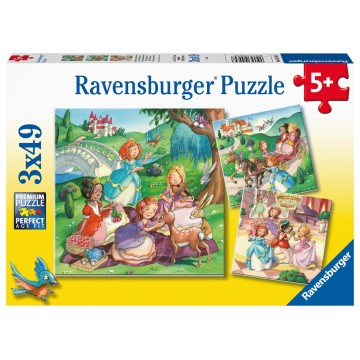 Puzzle 3x49 pz: Jóvenes princesitas