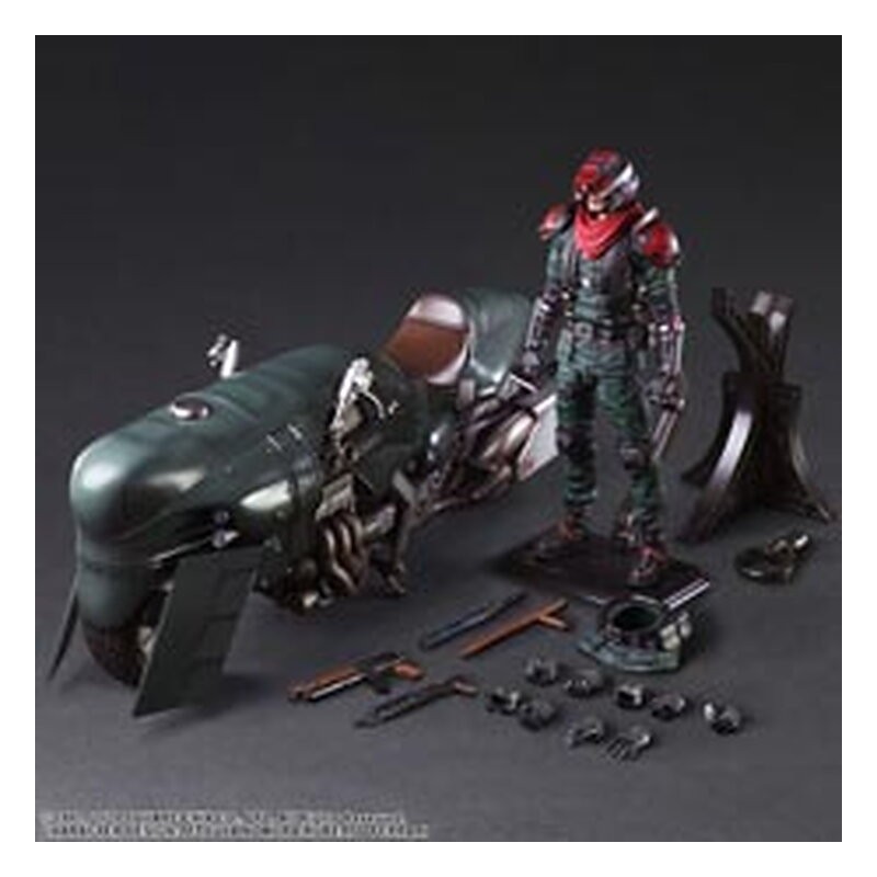 Figura Play Arts Kai Shinra Security Officer + Motorcycle Set - Final Fantasy VII Remake (27,60 cm)