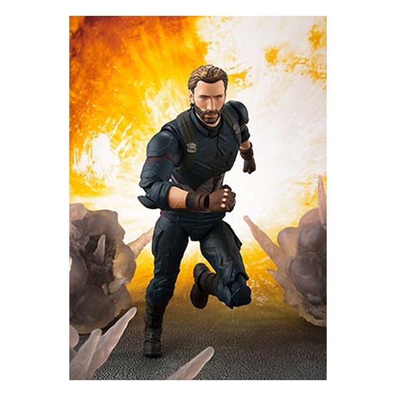 Figura Tamashii Nations S.H. Figuarts Capitán América + set effects - Avengers: Infinity War (16 cm)