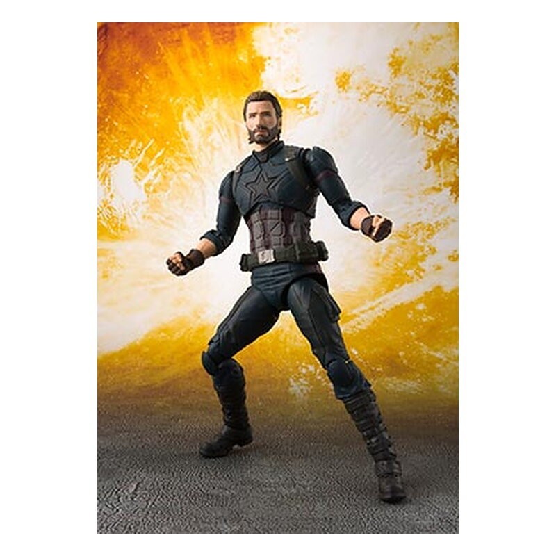 Figura Tamashii Nations S.H. Figuarts Capitán América + set effects - Avengers: Infinity War (16 cm)