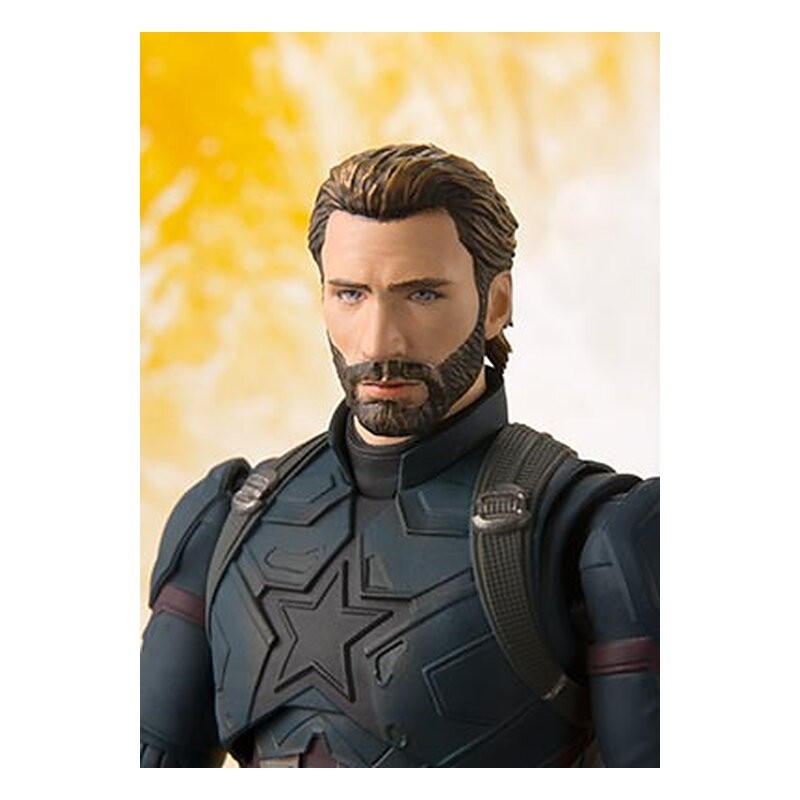 Figura Tamashii Nations S.H. Figuarts Capitán América + set effects - Avengers: Infinity War (16 cm)