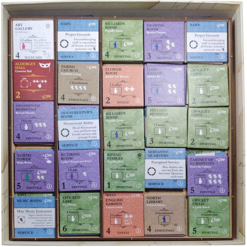 Inserto compatible con OBSESSION (Base + Exp. Upstairs, Downstairs + Exp. Losetas Adicionales + Exp. Wessex)