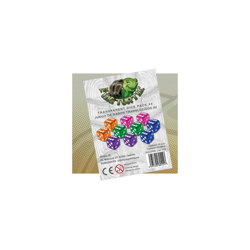 PACK 2- Juegos de 10 dados translúcidos 16mm