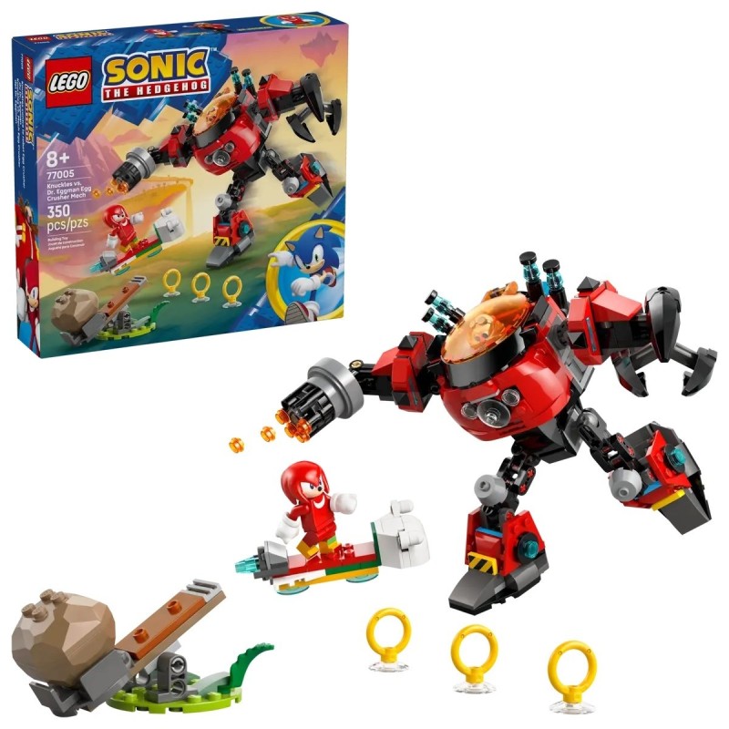 Knuckles vs. Meca Egg Crusher del Dr. Eggman