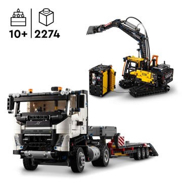 LEGO-42175 Camión FMX y Excavadora Eléctrica EC230 Volvo