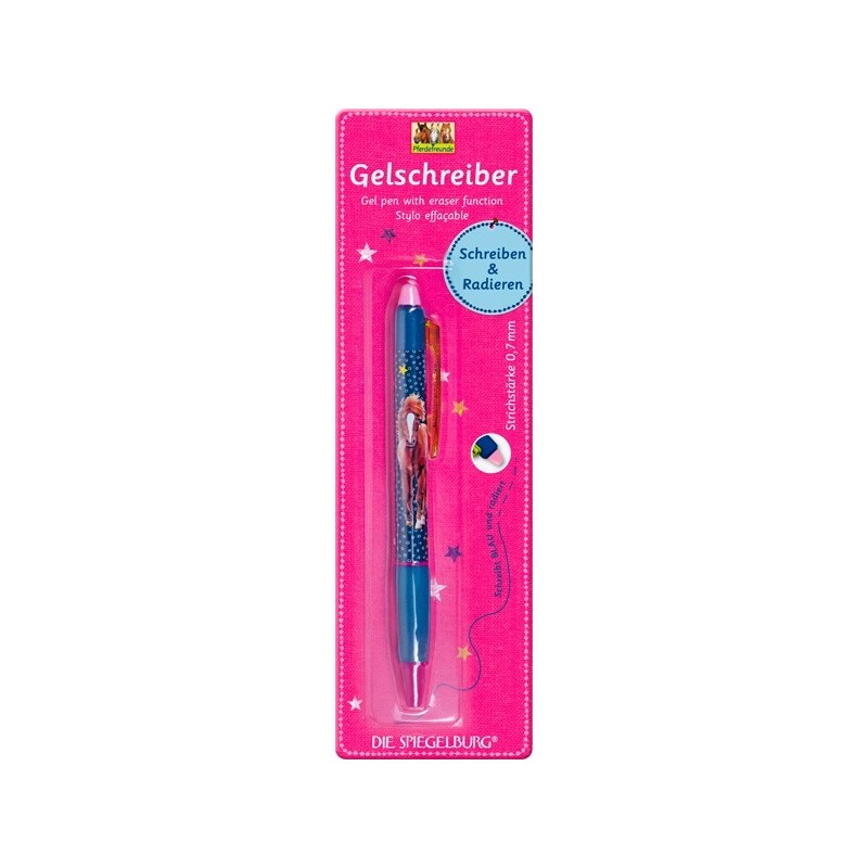 Bolígrafo de gel con goma