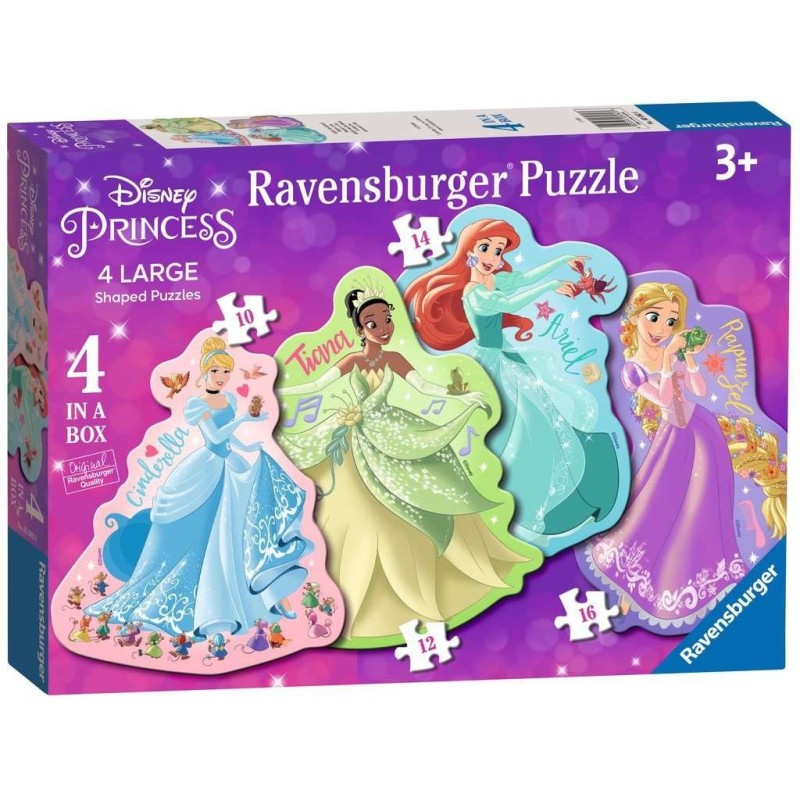 Puzzle Shaped 4 in a box: Disney Princess