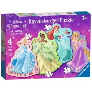 Puzzle Shaped 4 in a box: Disney Princess