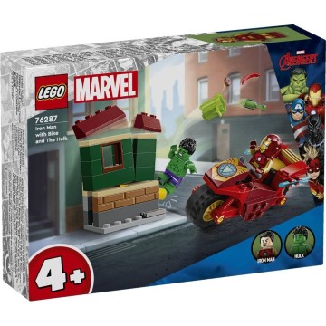 LEGO-76287 Iron Man con Moto y Hulk