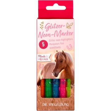 Marcadores fluorescentes con purpurina
