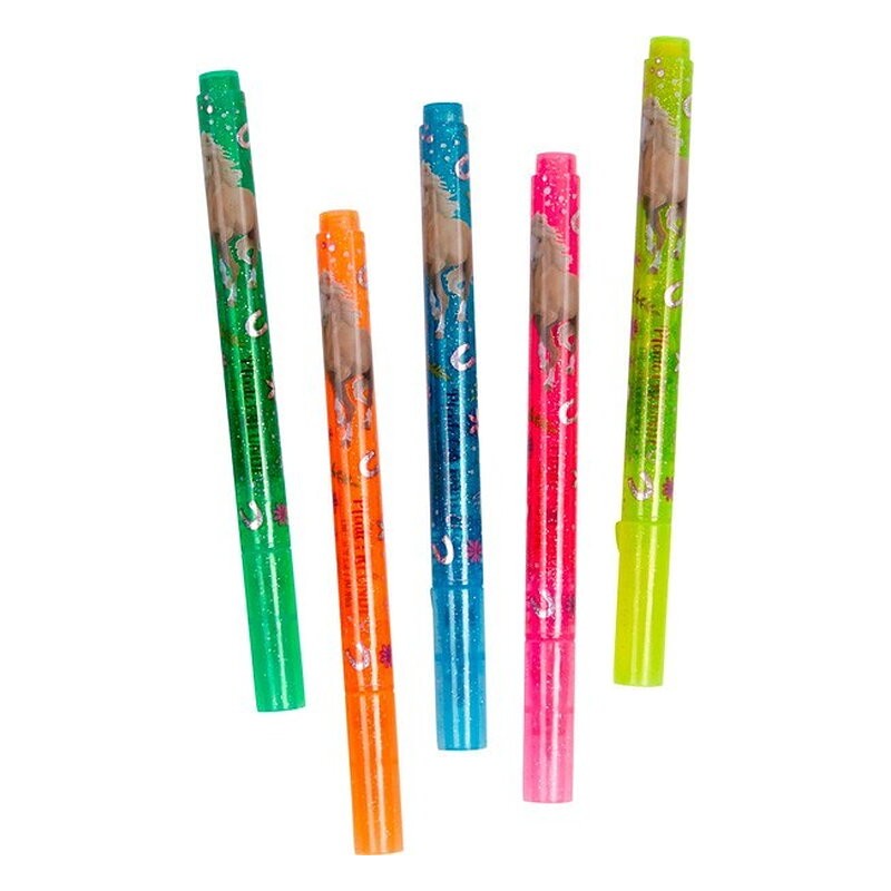 Marcadores fluorescentes con purpurina