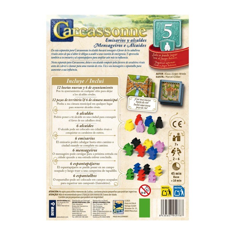 Carcassonne Exp. 5 - Emisarios y Alcaldes