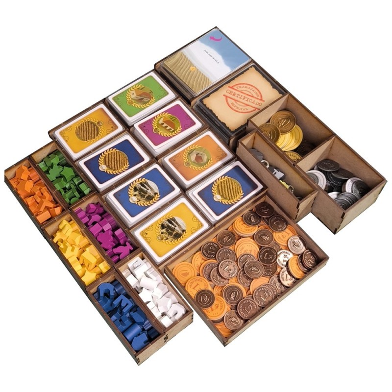 Inserto Compatible con VITICULTURE (Base + Exp. Tuscany + Exp. Visitantes del Páramo + Exp. Visitantes del Valle del Rin)