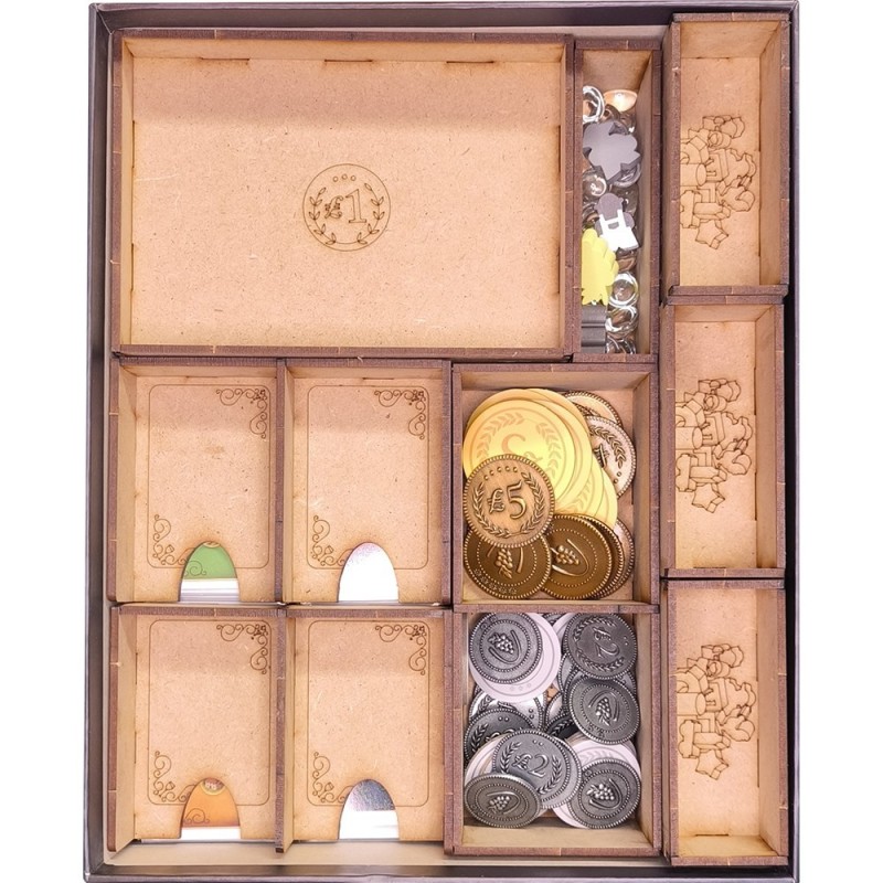 Inserto Compatible con VITICULTURE (Base + Exp. Tuscany + Exp. Visitantes del Páramo + Exp. Visitantes del Valle del Rin)
