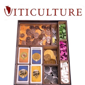 Inserto Compatible con VITICULTURE (Base + Exp. Tuscany + Exp. Visitantes del Páramo + Exp. Visitantes del Valle del Rin)