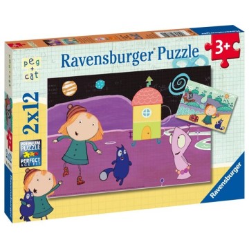 Puzzle 2 X 12 Pz: Peg + Cat