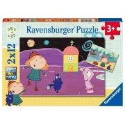 Puzzle 2 X 12 Pz: Peg + Cat