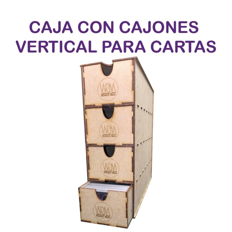 Accesorios WOM: Caja con Cajones para Cartas (Vertical)