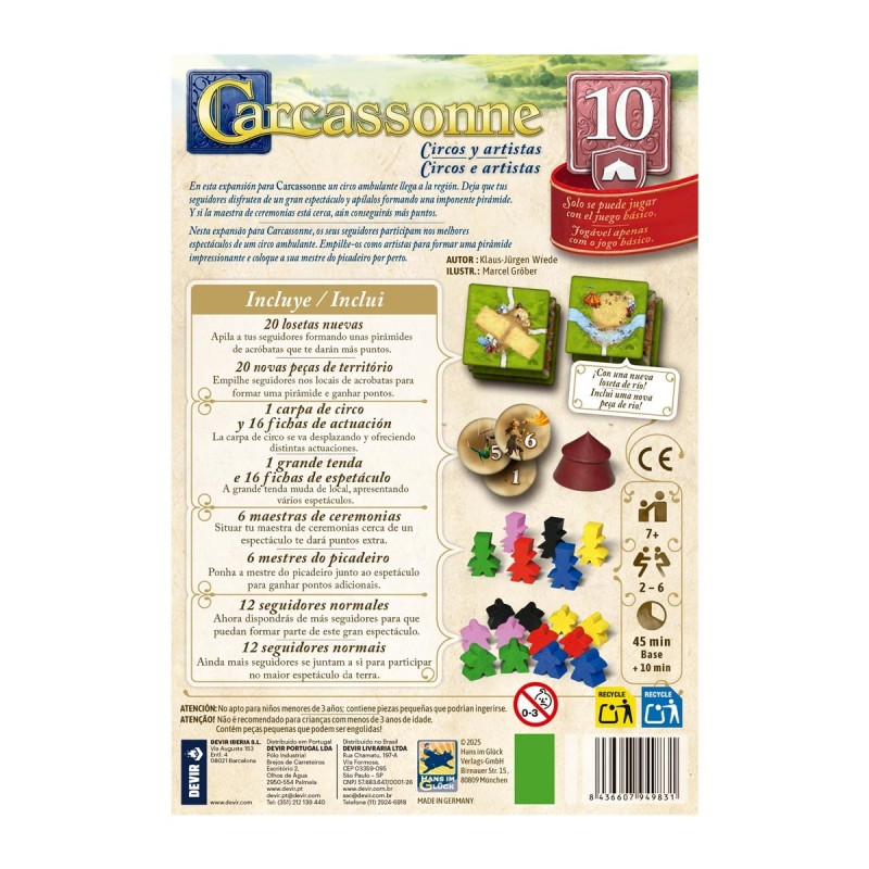 Carcassonne Exp. 10 - Circos y Artistas