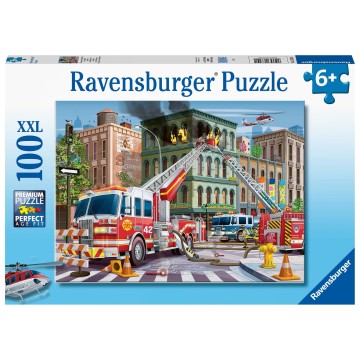 Puzzle 100 pz. XXL: Rescate por los bomberos