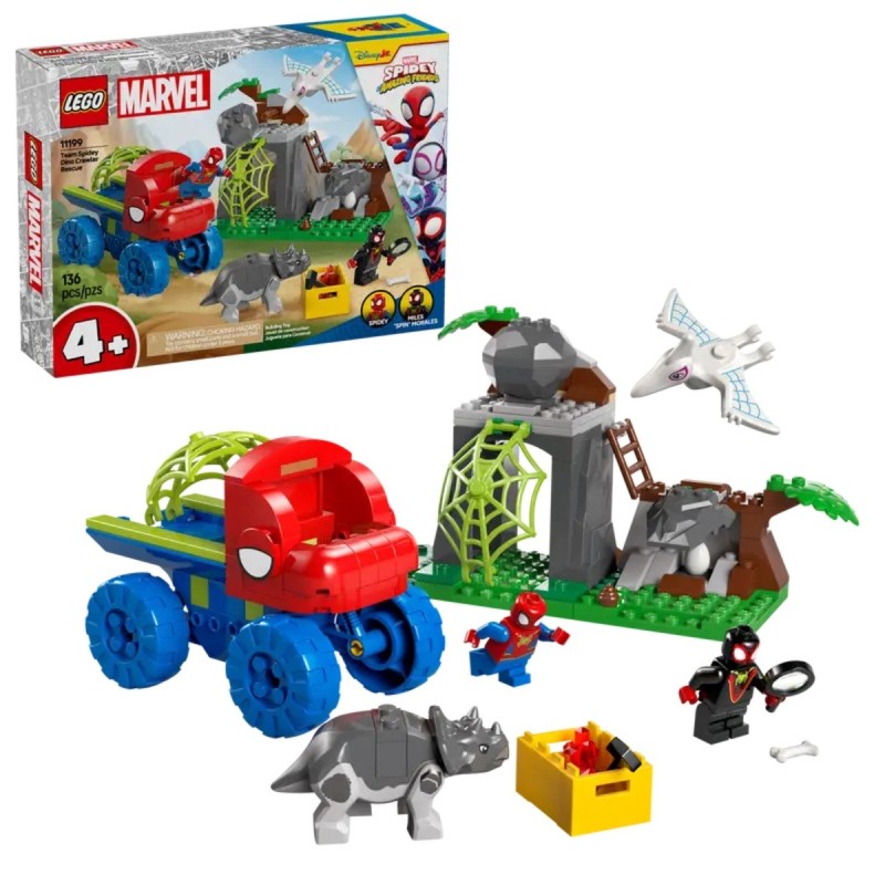 LEGO-11199 Todoterreno Dinosaurio y Equipo Spidey al Rescate