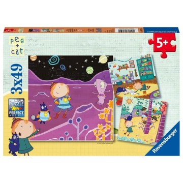 Puzzle 3 X 49 Pz: Peg + Cat