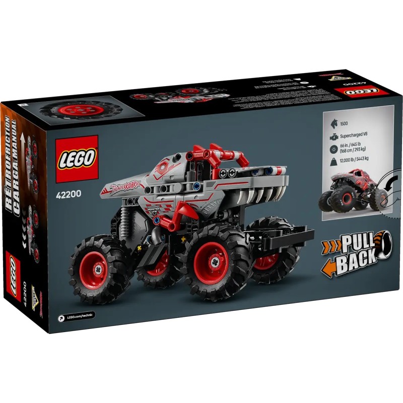 LEGO-42200 Monster Jam ThunderROARus con Motor de Carga Manual