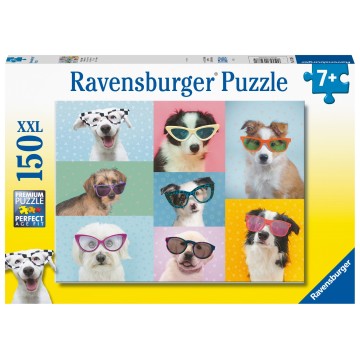 Puzzle 150 pz. XXL: Perros con gafas