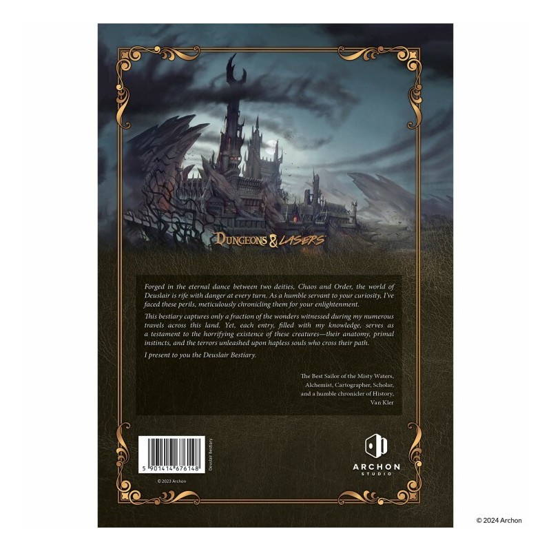 The World of Deuslair: Bestiary Book - Dungeons & Lasers (Inglés)