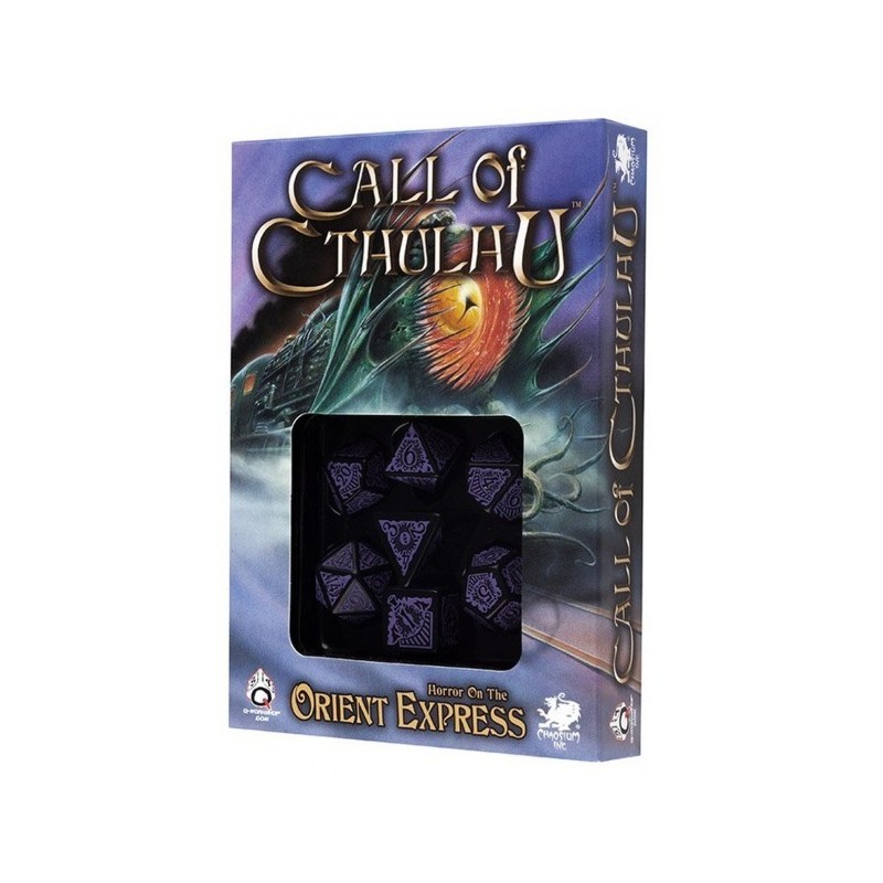 Horror on Orient Express Schwarz&Purple Dice Set - Call of Cthulhu