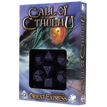 Horror on Orient Express Schwarz&Purple Dice Set - Call of Cthulhu