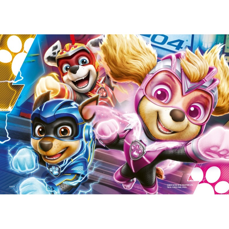 Puzzle 2 x 12 pz: Paw Patrol - The mighty movie