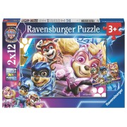 Puzzle 2 x 12 pz: Paw Patrol - The mighty movie