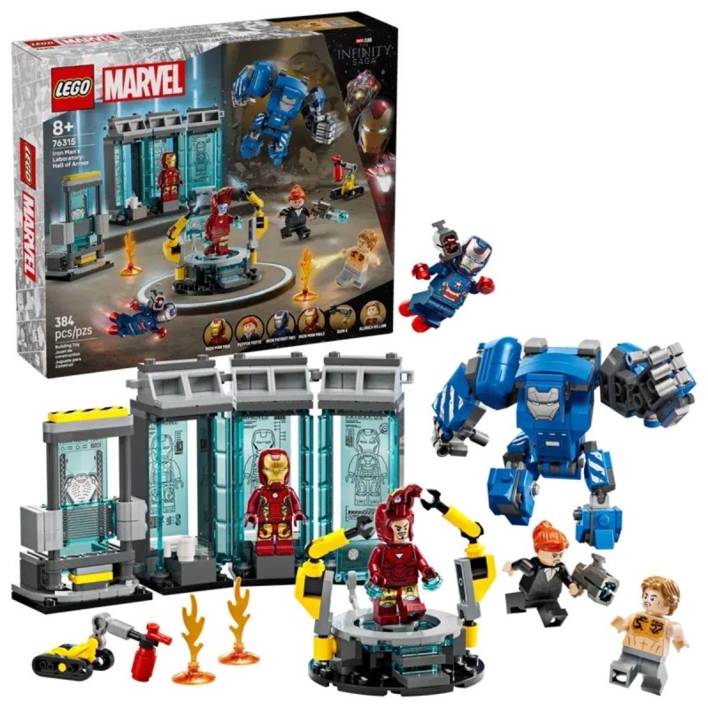 LEGO-76315 Laboratorio de Iron Man: Sala de Armaduras